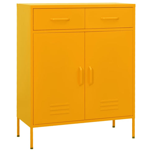 Lady Jillian -  Storage Cabinet Mustard Yellow 80x35x101,5 cm Steel - Model 2